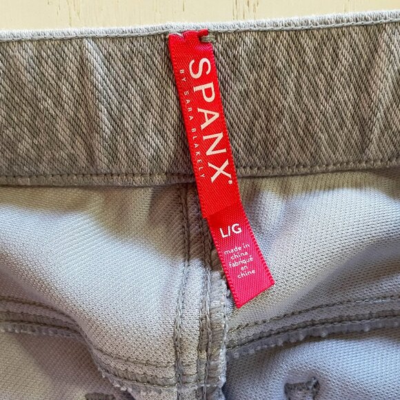 Spanx Gray Snake Skin Pattern Ankle Length Leggings Jeggings Large - Picture 3 of 10